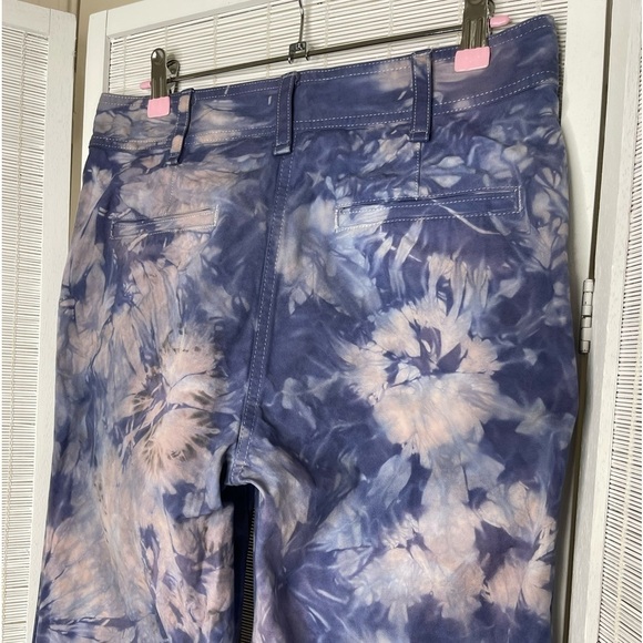 Rag & Bone Purple Tie Dye Cropped Pants Vibrant Purple Size 4 - Picture 7 of 10